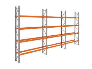 palletstelling,basis+2xaanbouw,HxBxD 4620x8500x750mm,vakl. 3000kg - 1