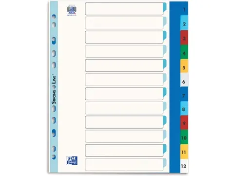 Elba Tabbladen 12-delig 1-12 A4+ 11-Gaats Assorti (Voor Showtassen)