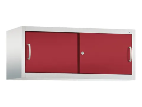 opzetkast,v. schuifdeurkast,romp RAL7035,front RAL3003