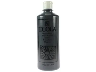 Plakkaatverf Ecola Flacon van 1000 ml Zwart - 1