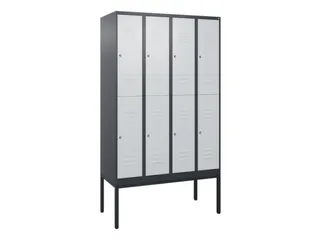 dubbeldekse locker,HxBxD 2120x1200x500mm,4x2vak.,vak B 300mm,cil.-slot - 1
