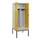 PBM-locker met bank,HxBxD 2120x800x815mm,2vak,vak B 400mm,draaigrendel