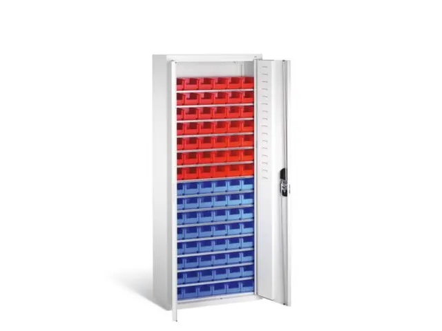 Stellingkast Staalplaat 1690x700x300mm 14 Legborden 90 Magazijnbakken