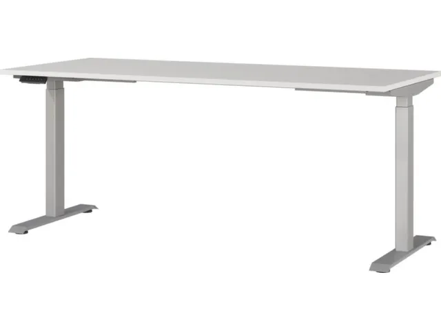 Elektrisch ihv bureau,HxBxD 720-1200x1800x800mm,blad lichtgrijs