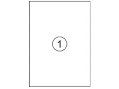 Etiket Rillstab 210x297mm A4 Wit 100stuks