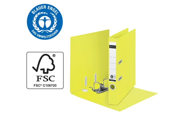 Leitz 180° Recycle Ordner A4 55mm Karton Geel