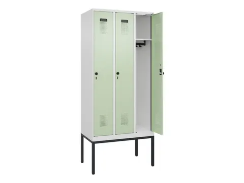 locker,HxBxD 2120x900x500mm,3vak,vak B 300mm,draaigrendel