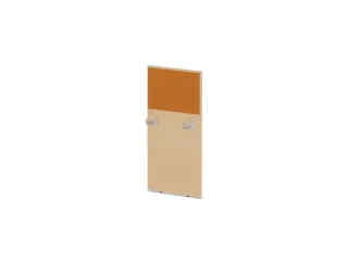 baliepaneel,v. bureau,aanbouw links,B 600mm,NE-esdoorn,BN3005-geel - 1