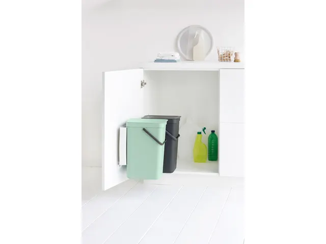Inbouwafvalemmer Sort & Go 2x16 Liter Jade Donkergrijs