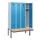 locker met bank,HxBxD 1950x1200x815mm,4vak,vak B 300mm,cilinderslot