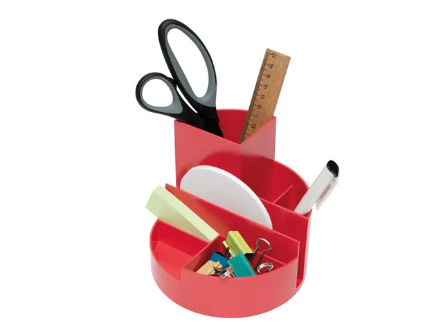 Organisateur MAULroundbox Recycled 6 compartiments rouge