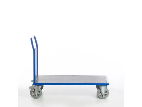 Platformwagen 1000kg Laadvlak Lxb 1200x800mm 1 Kopwand Ral 5010