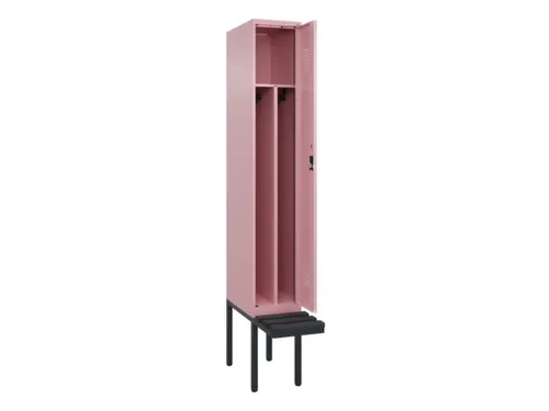 locker met bank,voor scheiding van kleding,HxBxD 2120x300x815mm,1vak