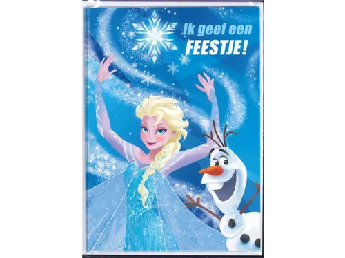 Hallmark Uitnodigingen Disney Frozen kaart + envelop