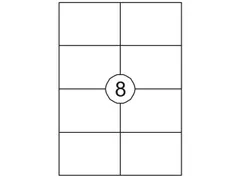 Etiket Rillstab 105x74mm Wit 800 Stuks