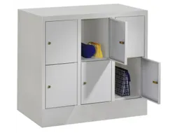 Lockersysteem 855x930x500mm 3x2 Vakken 300mm Cilinderslot Ral7035