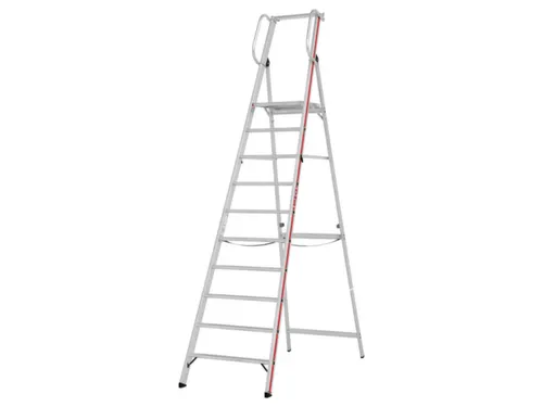 platformladder,bordes HxBxD 2340x440x400mm,10treden,aluminium