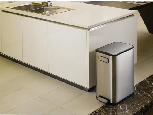 Stijlvolle Pedaalemmer Ecofly Step Bin 45 Liter Mat Rvs