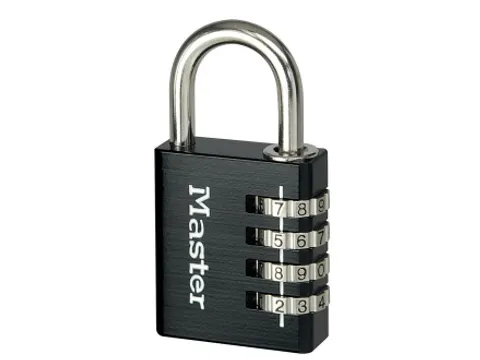 Cadenas Master Lock à combinaison aluminium + clé principale 40mm