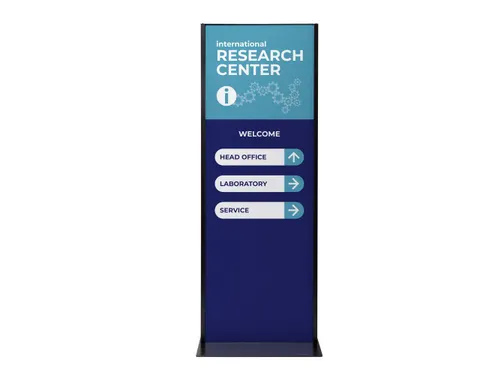 Totem Paneel+ Dubbelzijdige Display 70x200cm Zwart frame