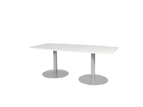 Linesto Vergadertafel Vaste Hoogte 200x100 Ton Wit 25mm Alu