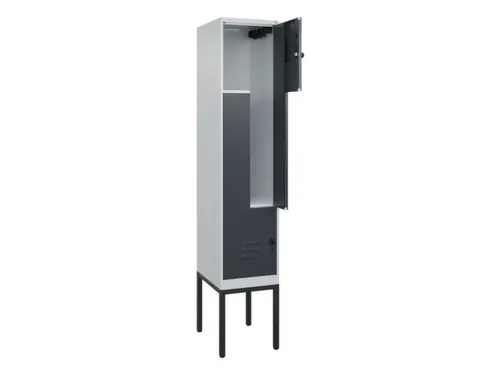 Z-garderobekast,HxBxD 2120x400x500mm,vak B 200/400mm,draaigrendel