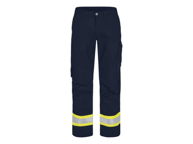 Tranemo 6021 werkbroek, fluo geel/marineblauw, maat 27, per stuk
