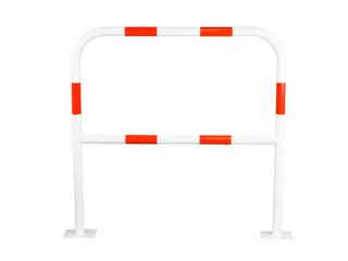 beschermbeugel,v. binnen/buiten,HxBxD 1000x1000x150mm,staal,wit/rood - 1