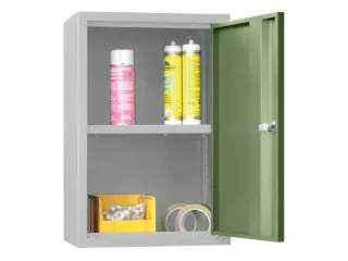 Hangkast 600x400x300mm 1 Verstelbaar Legbord Ral 7035 Front Ral 6011 - 1