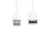 1m USB 2.0-verlengkabel wit A naar A M/F