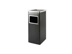 Afvalbak met asbak BRASQ 16 liter AT600 zwart