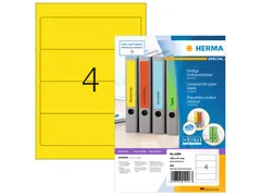 Herma 4296 Rugetiket 192x61mm Geel permanent klevend 400 stuks