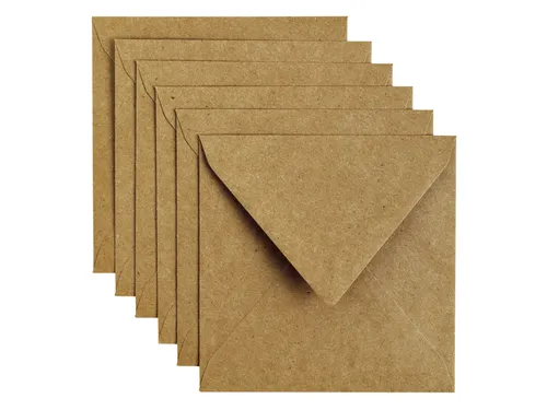 Envelop Papicolor 140x140mm Kraft bruin Gegomd
