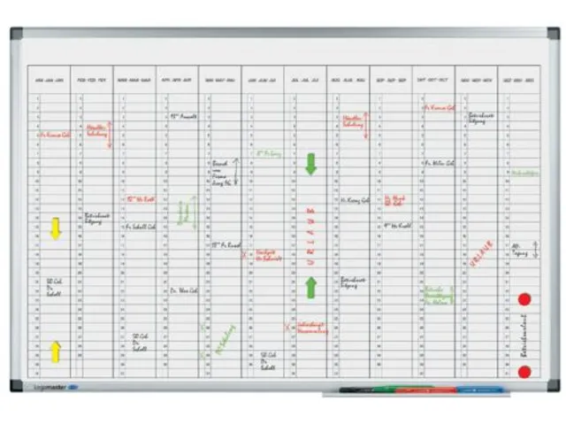 Jaarplanner Legamaster Premium Verticaal 60x90cm