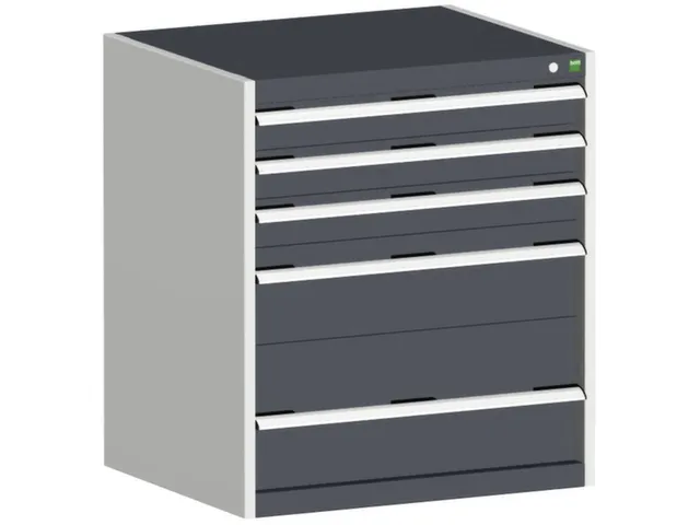 ladekast HxBxD 900x800x650mm 5laden romp RAL7035 front RAL7016