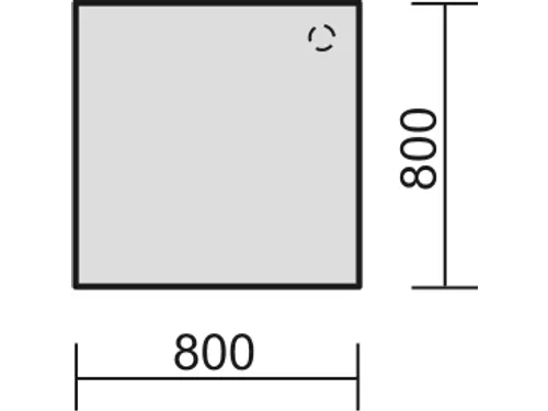 koppelelement voor bureau,90 °,HxBxD 680-800x800x800mm,blad lichtgrij