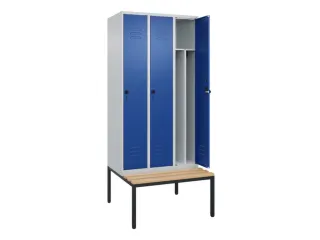 locker voor scheiding van kleding,HxBxD 2120x900x815mm,3vak - 2