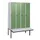 locker met bank,HxBxD 1950x1200x815mm,4vak,vak B 300mm,draaigrendel