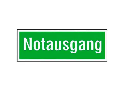 Panneau additionnel Issue de secours sortie de secours alu vert/blanc