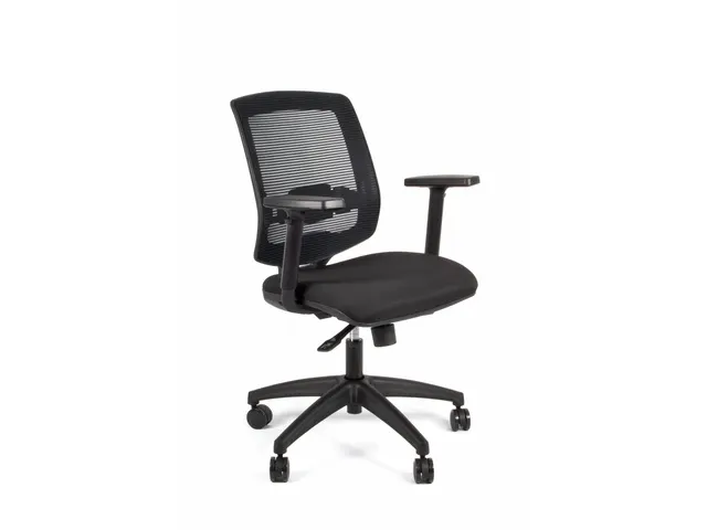 Bureaustoel EN1335 Linea New Malice 01 zwart/zwart met 1D armleuning