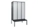 locker voor scheiding van kleding,HxBxD 2120x1200x815mm,3vak