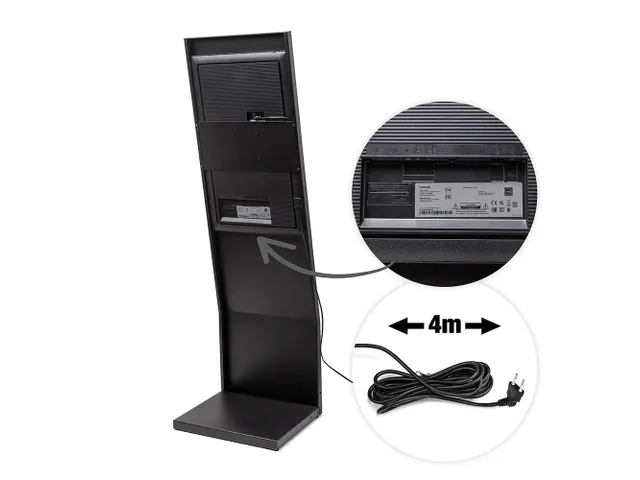 Digitale Display L Stand Nova met 32 Inch Samsung Scherm Zwart