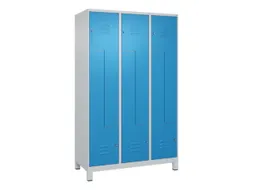 Z-garderobekast,HxBxD 1950x1200x500mm,vak B 200/400mm,cil.-slot,voeten