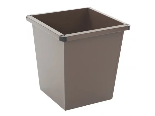 Vierkant Tapse Papierbak 27 Liter Bruin