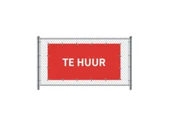 Hekwerkbanner 200x100 cm Rood met Print TE HUUR