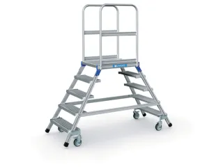 Bordestrap Aluminium Bordes 1200x 600x 800mm 2x5treden Rooster - 4