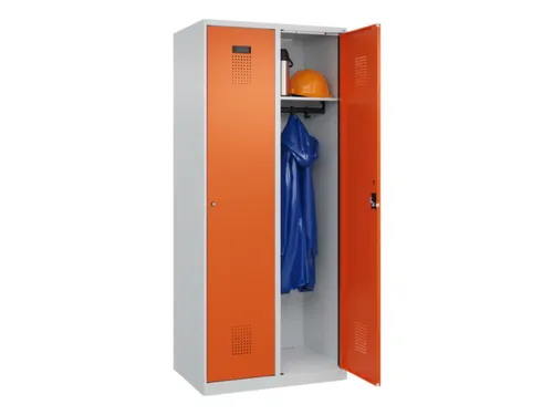 locker,HxBxD 1850x800x500mm,2vak,vak B 400mm,cil.-slot,staand op vloer