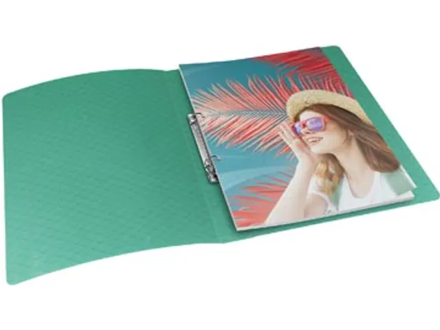 Colour'Breeze ringmap, 2 ringen, PP, ft A4, met soepele kaft Groen