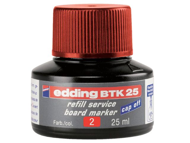 Viltstiftinkt edding BTK25 voor whiteboard rood | EddingMarker.nl