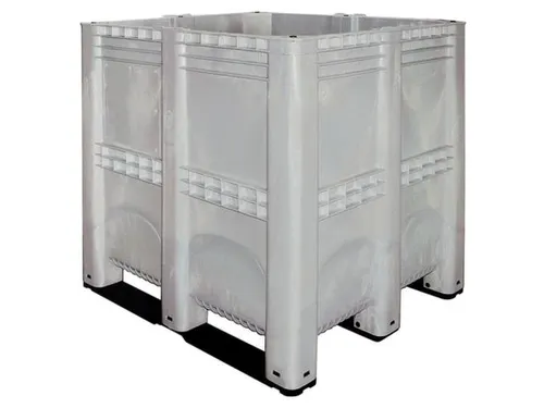 Mega-Stapelcontainer Pe 1250x1300x1150mm 1400 liter Gesloten Grijs